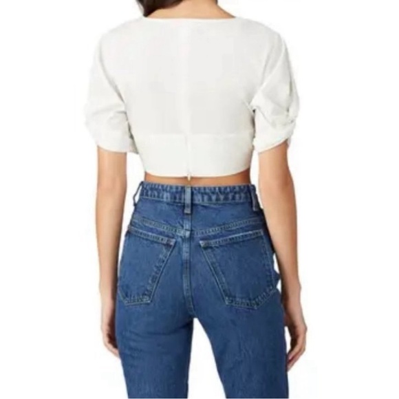 A.L.C. White Cropped Ryan Top - Size 2 - Picture 5 of 5